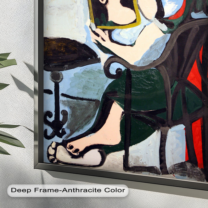 Woman with Mirror – Abstract Reflection Picasso Oil Painting