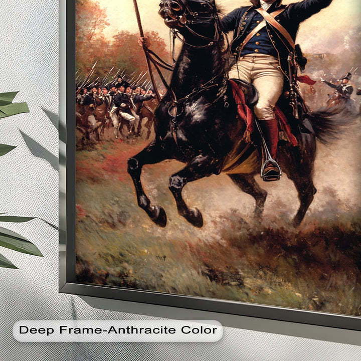 Charge of Freedom – Revolutionary Commander Oil Painting