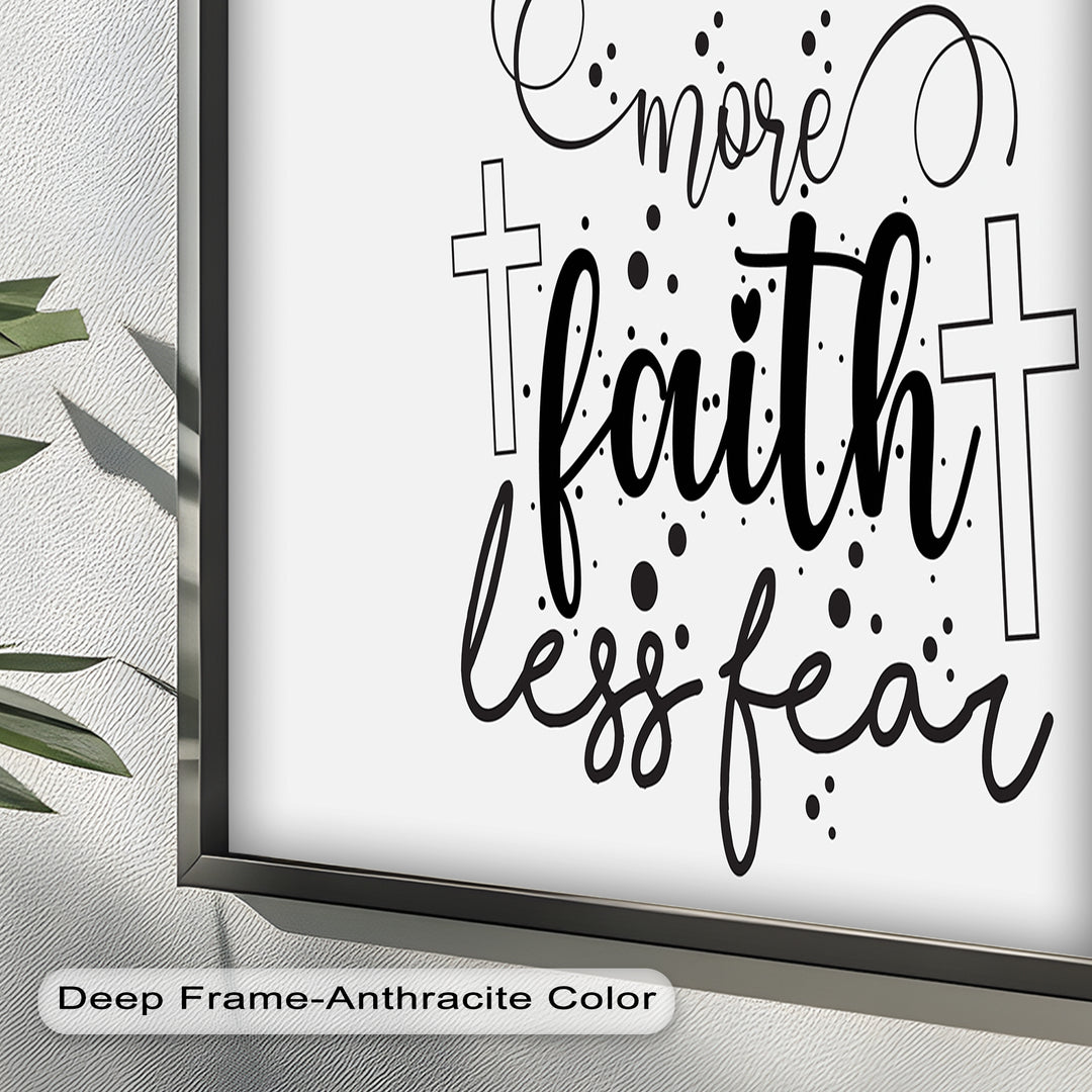 More Faith Less Fear – Christian Bible Oil Painting