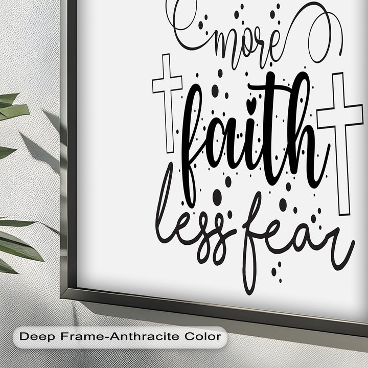 More Faith Less Fear – Christian Bible Oil Painting