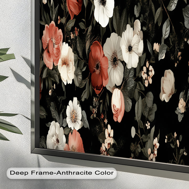 Vintage Rose Garden Wall Art – Floral Oil Painting