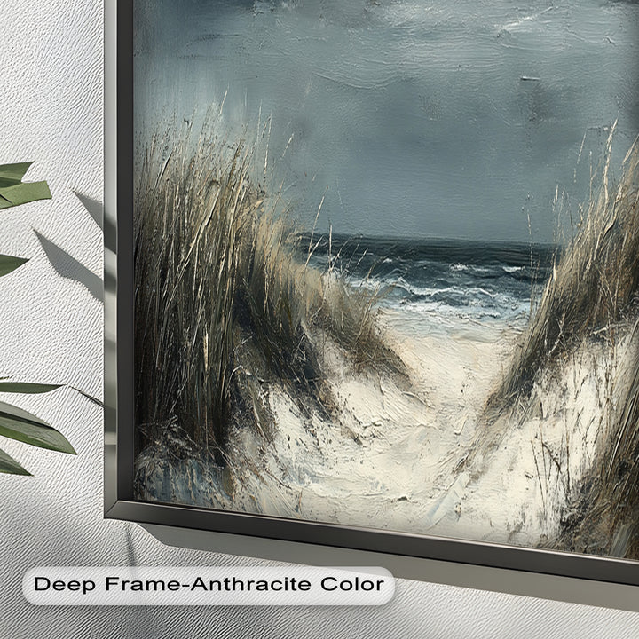 Stormy Beach Landscape - Realism Oil Painting