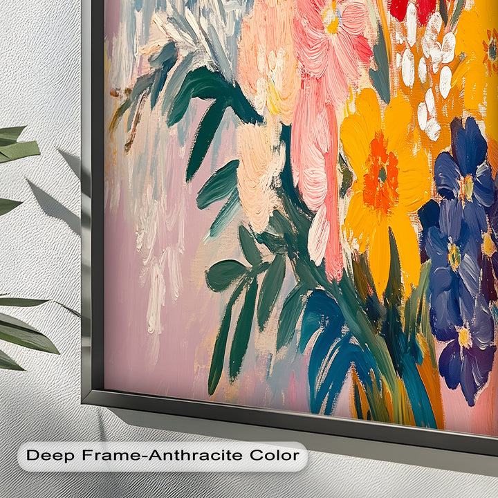 Boho Bloom – Fauvistisches Blumenölgemälde