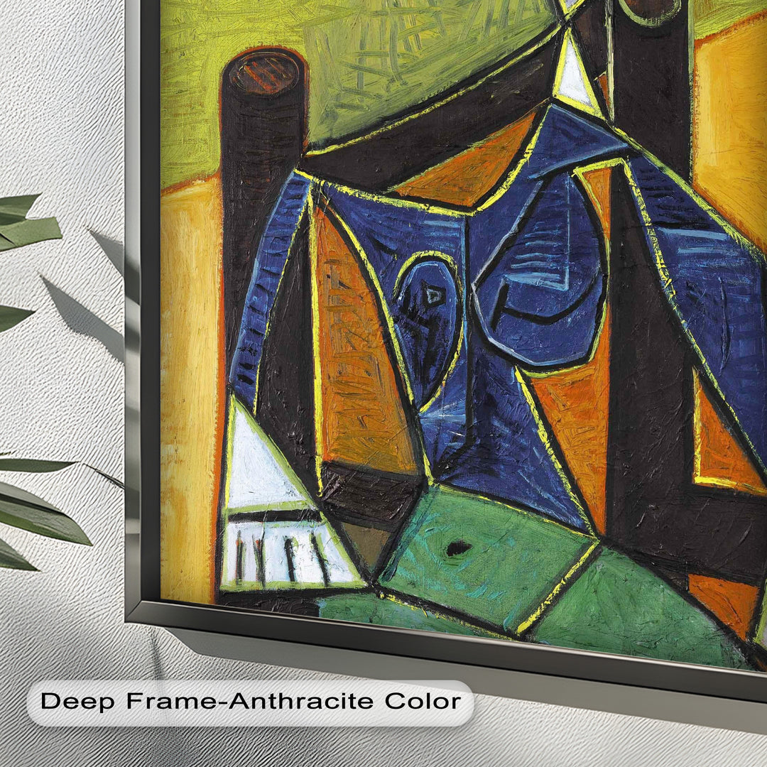 Woman with Spiral Hat – Geometric Abstract Picasso Oil Painting