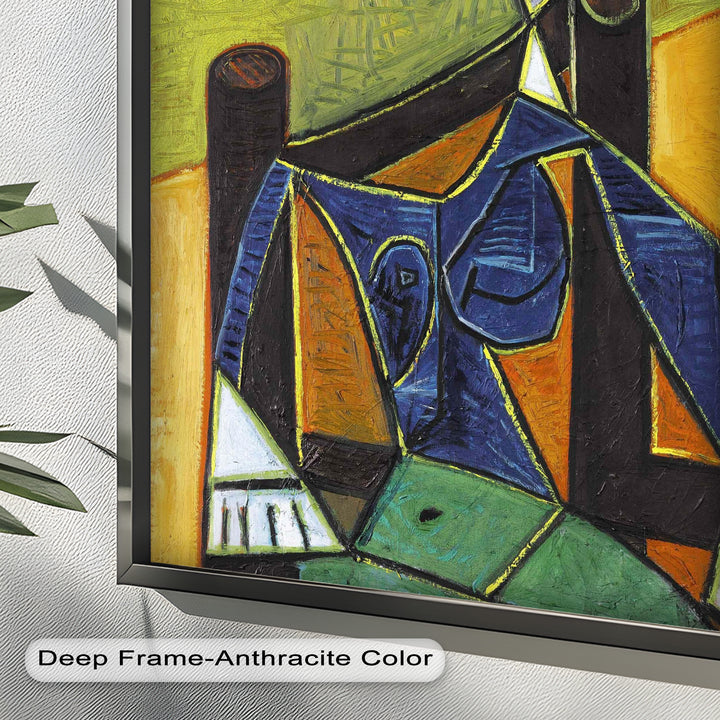 Woman with Spiral Hat – Geometric Abstract Picasso Oil Painting