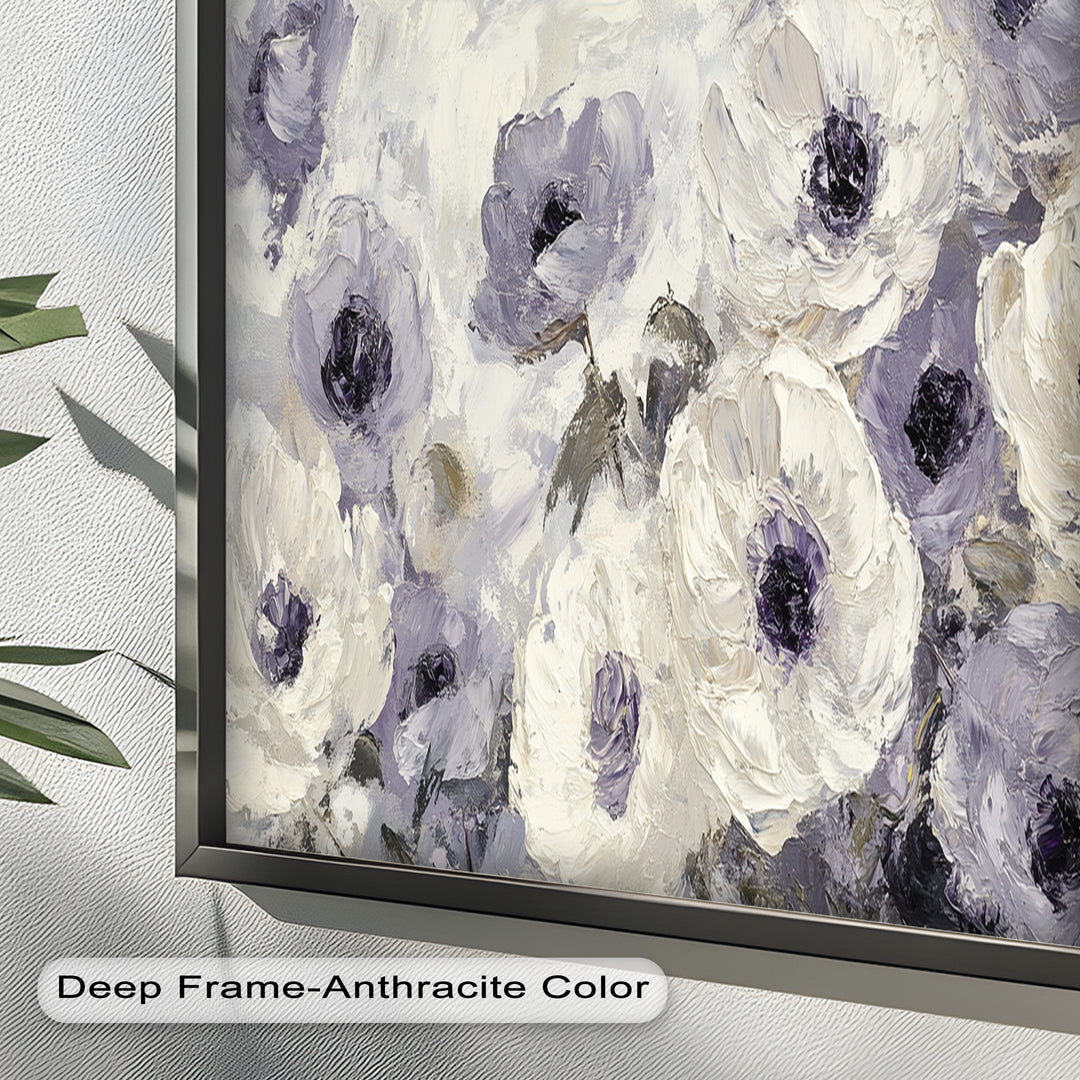 Cream and Lilac Petals - Flower Oil Painting