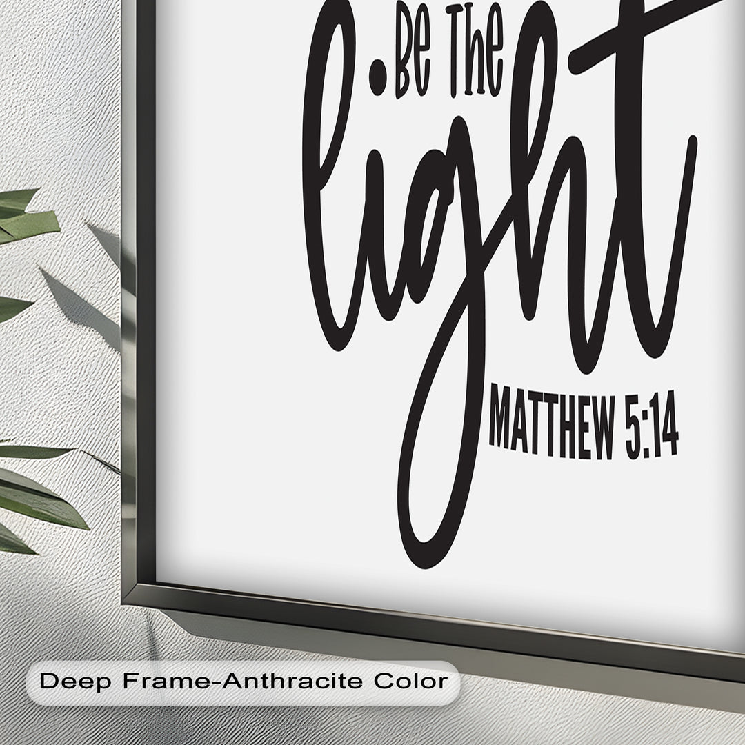 Sei das Licht – Matthäus 5:14 Bibelvers Ölgemälde
