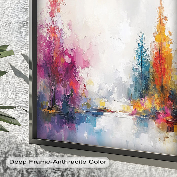 Dreamscape Grove – Farbenfrohes abstraktes Ölgemälde