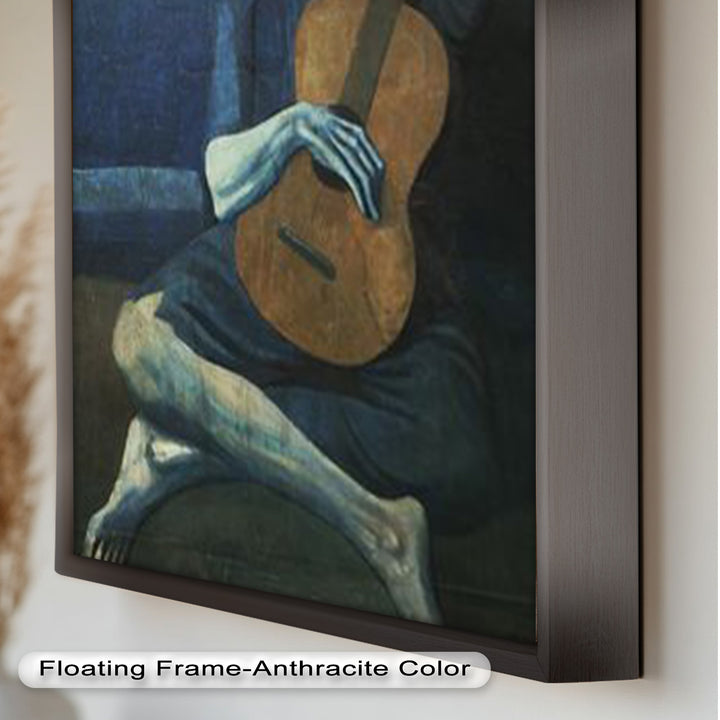 The Old Guitarist – Blue Period Melancholy Oil Painting