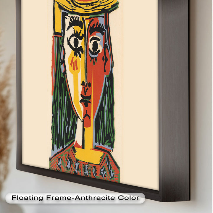 Cubist Woman Portrait Wall Art – Abstract Oil Painting