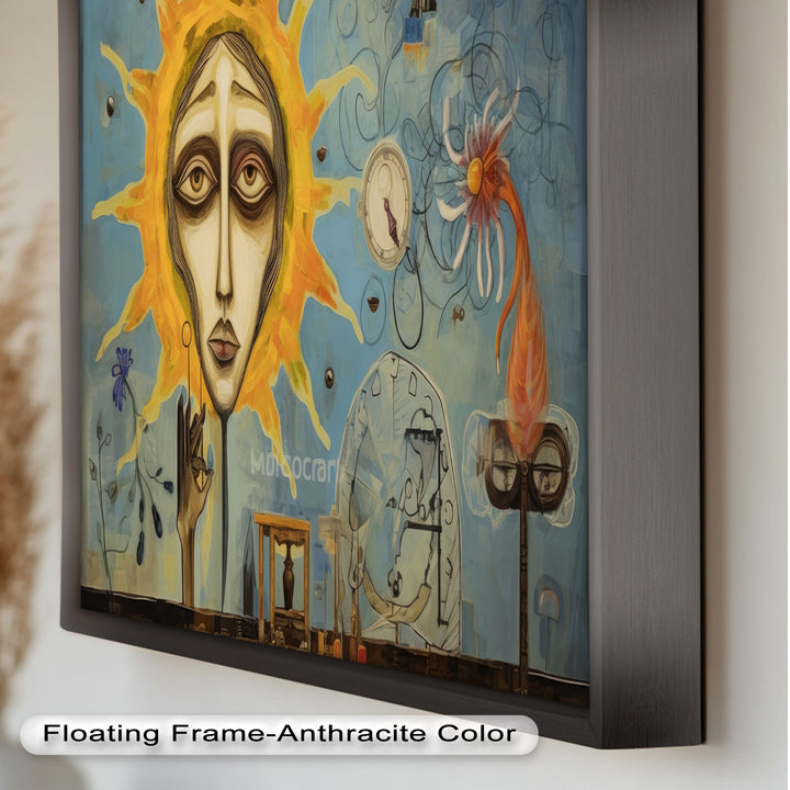 Solar Mindscape – Surreales Sonnengesicht-Ölgemälde von Picasso
