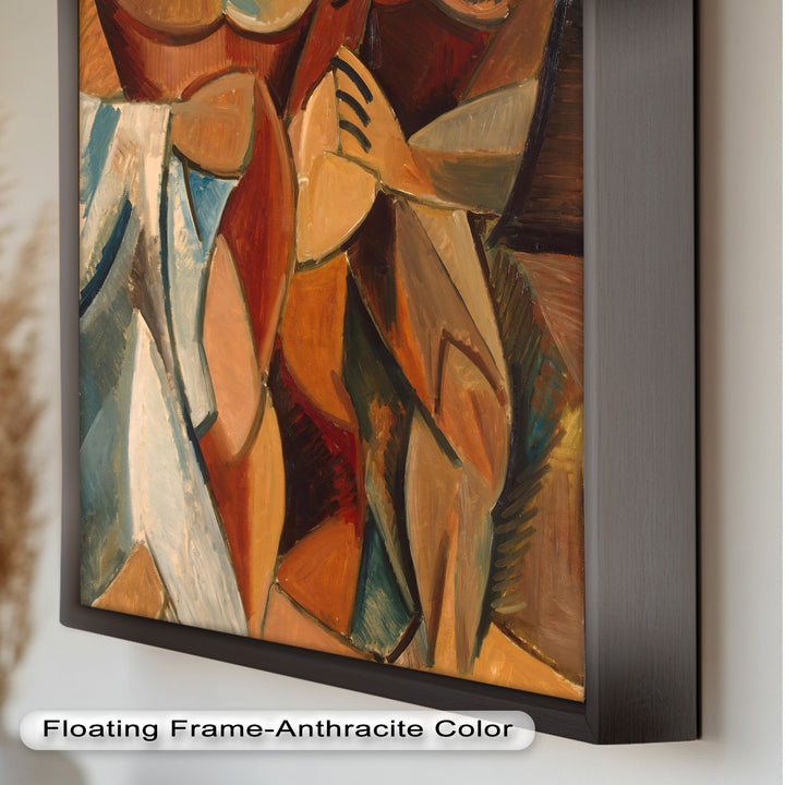 Abstract Embrace in Earth Tones - Picasso Oil Painting