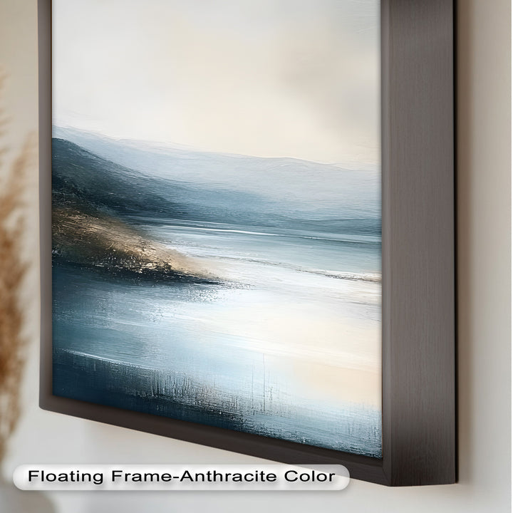 Nature Wall Art-Minimalist Lake Landscape Oil Painting