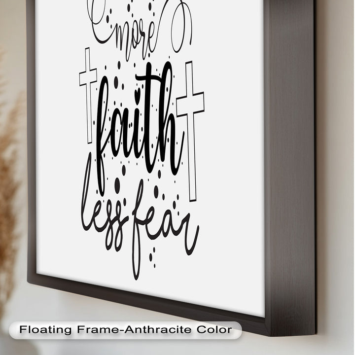 More Faith Less Fear – Christian Bible Oil Painting