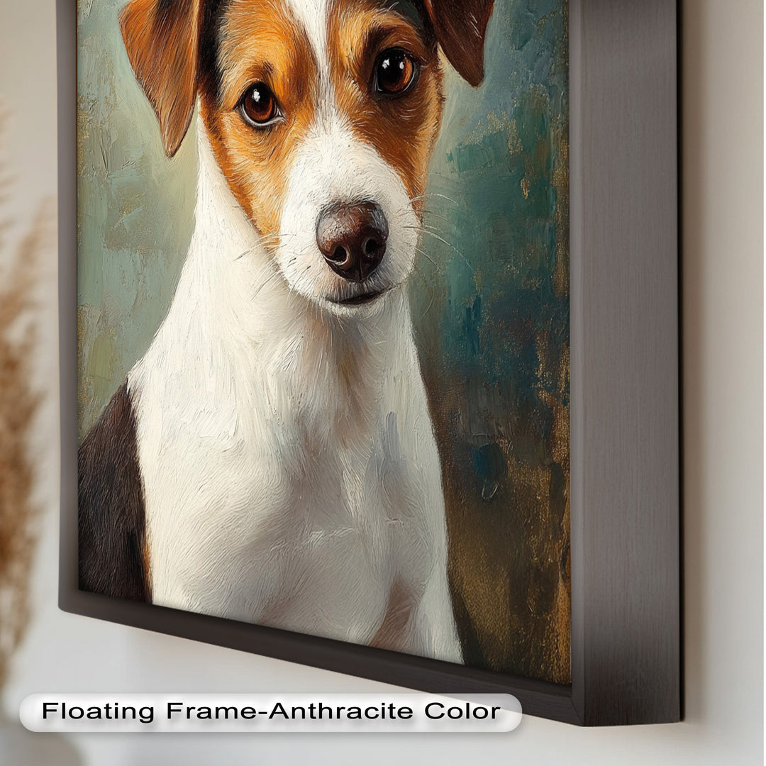 Jack Russell Portrait mit seelenvollem Blick - Tierölgemälde