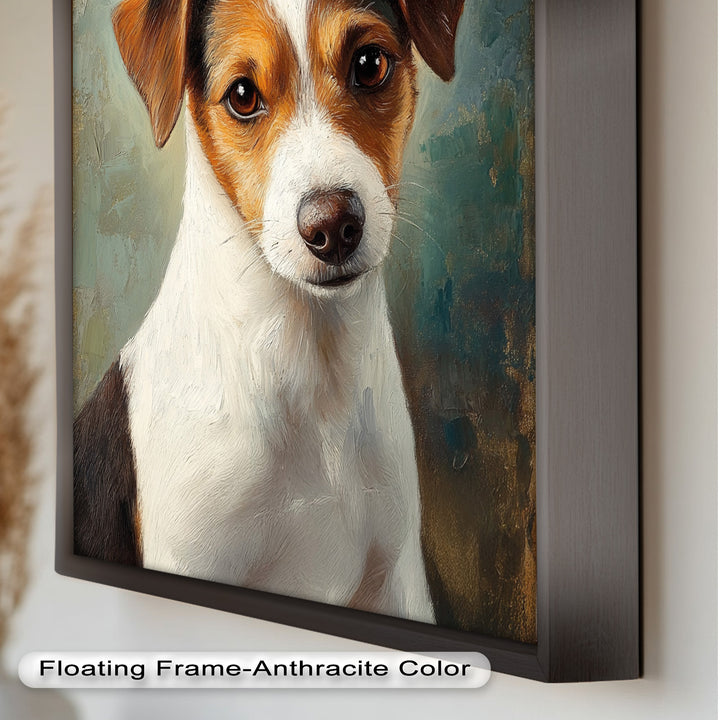 Jack Russell Portrait mit seelenvollem Blick - Tierölgemälde