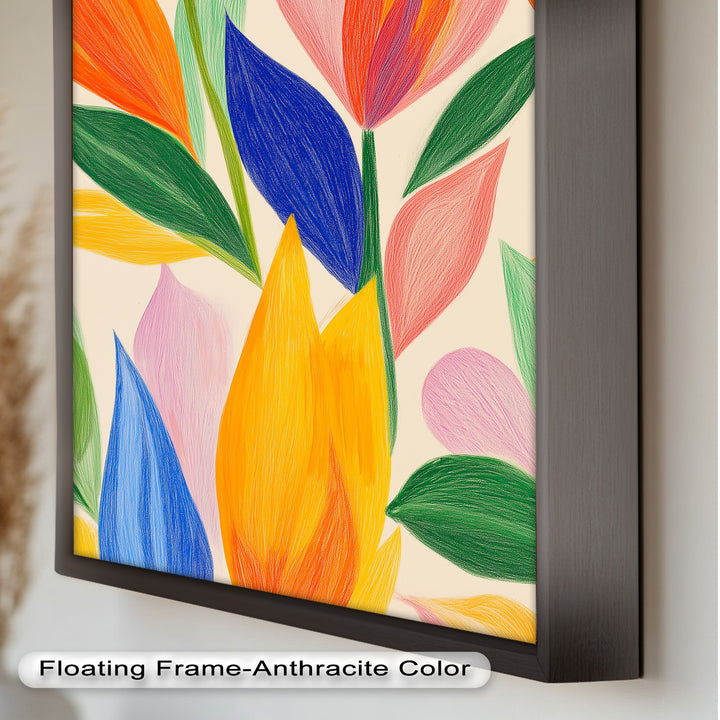 Whimsical Garden – Abstract Botanical Oil Painting