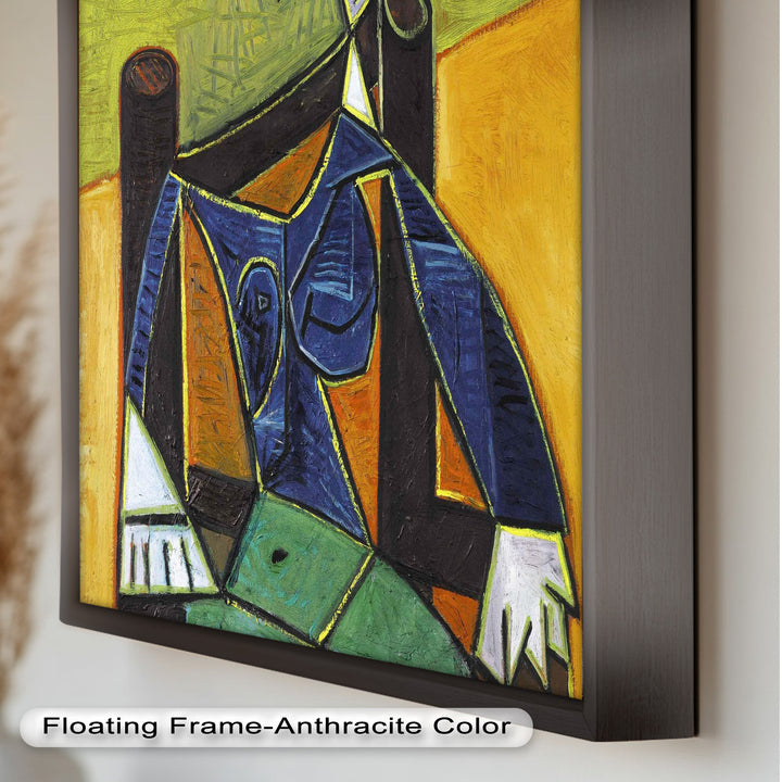 Woman with Spiral Hat – Geometric Abstract Picasso Oil Painting