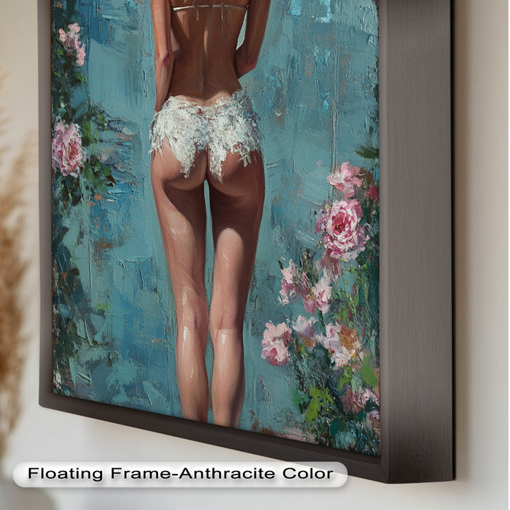 Floral Reverie – Dreamlike Summer Nude Oil Painting