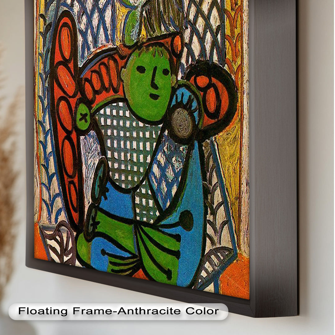 Green Embrace – Mother and Child Picasso Oil Painting