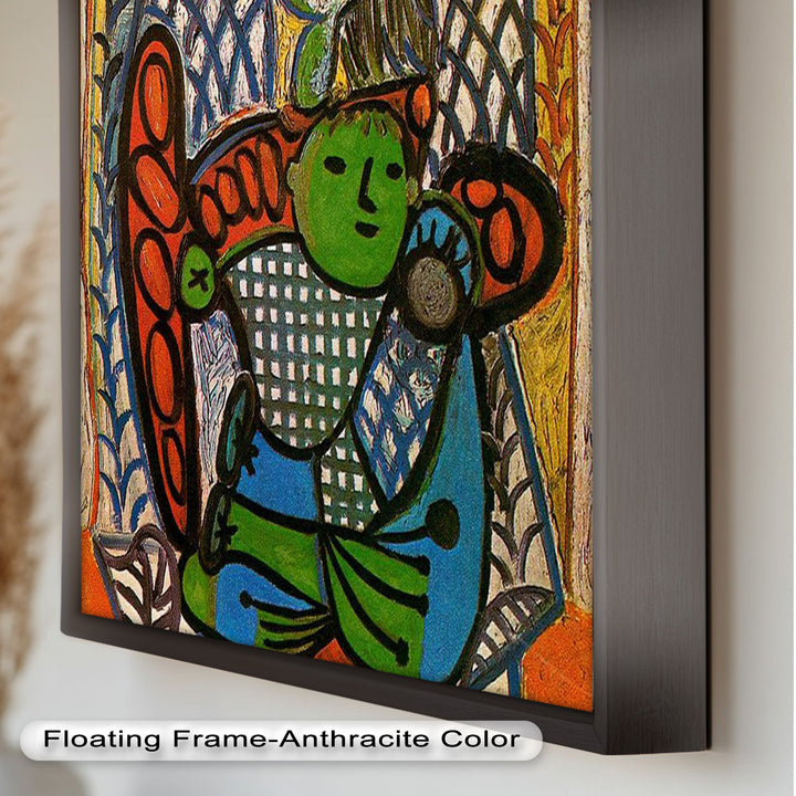 Green Embrace – Mother and Child Picasso Oil Painting