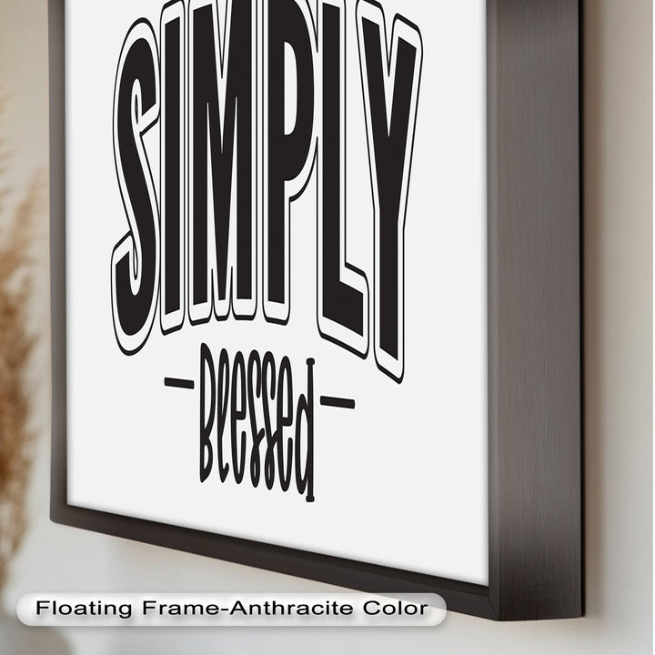 Simply Blessed – Christian Typography Oil Painting