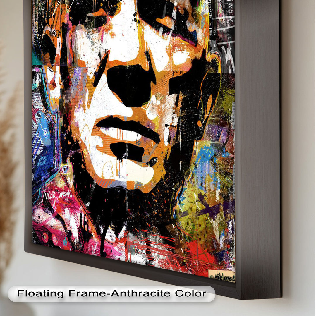 Graffiti Face Portrait Wall Art – Urban Abstract Oil Painting
