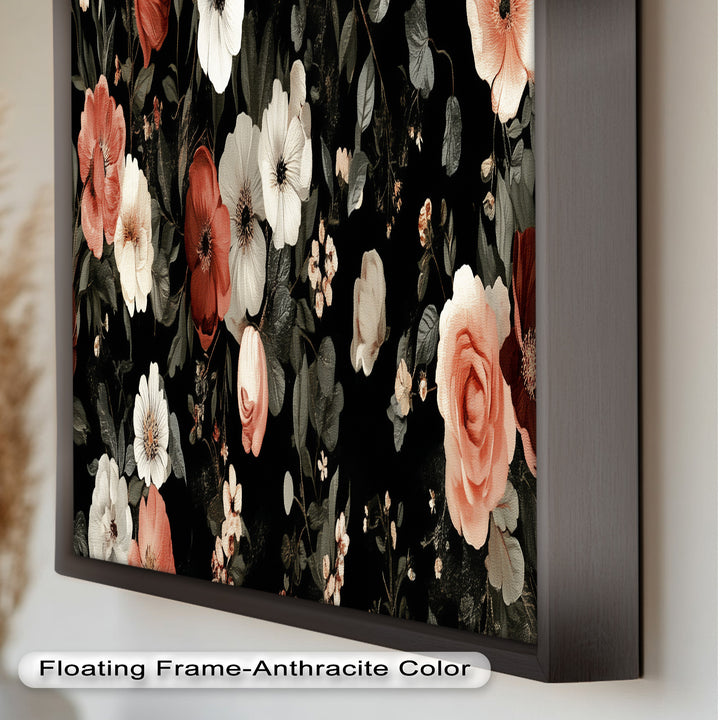 Vintage Rose Garden Wall Art – Floral Oil Painting