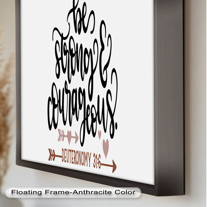 Be Strong & Courageous – Deuteronomy 31:6 Bible Oil Painting