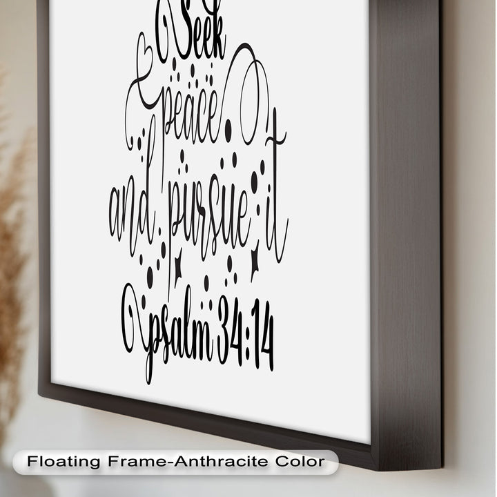 Seek Peace and Pursue It – Psalm 34:14 Christian Bible Oil Painting
