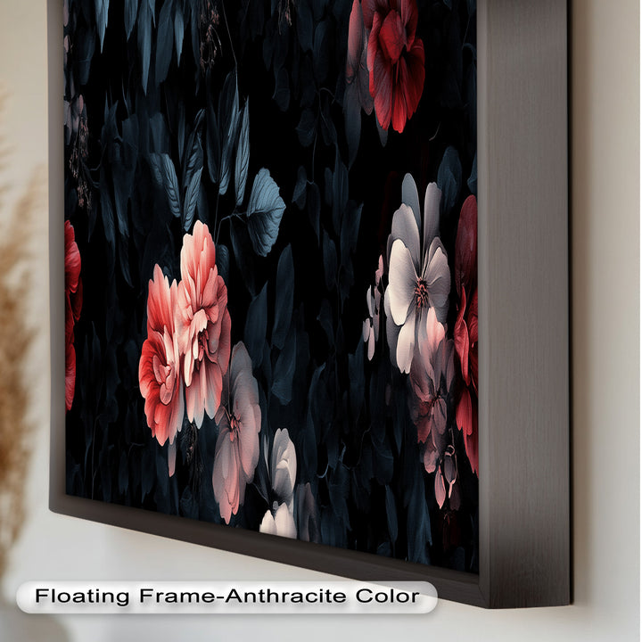 Dark Floral Elegance Wall Art – Floral Oil Painting