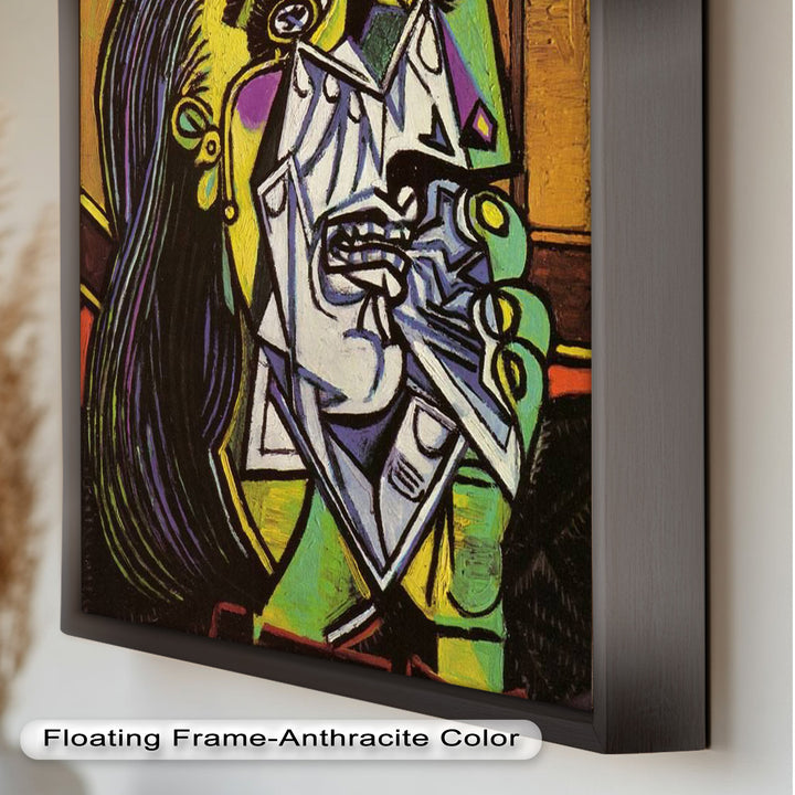 Woman Weeping in Red Hat – Emotional Cubist Expression Picasso Oil Painting