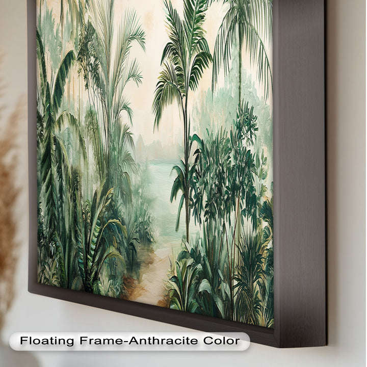 Tropical Garden Escape – Lush Jungle Oil Painting
