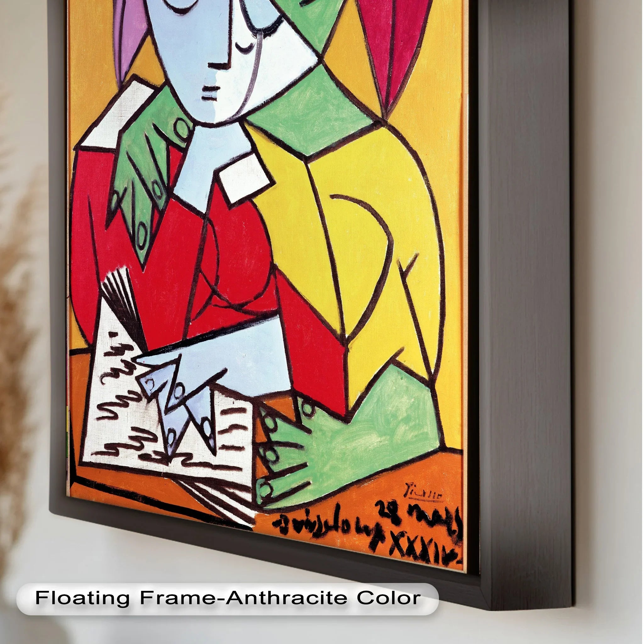 Cubist Lovers in Embrace Abstract - Picasso Oil Painting