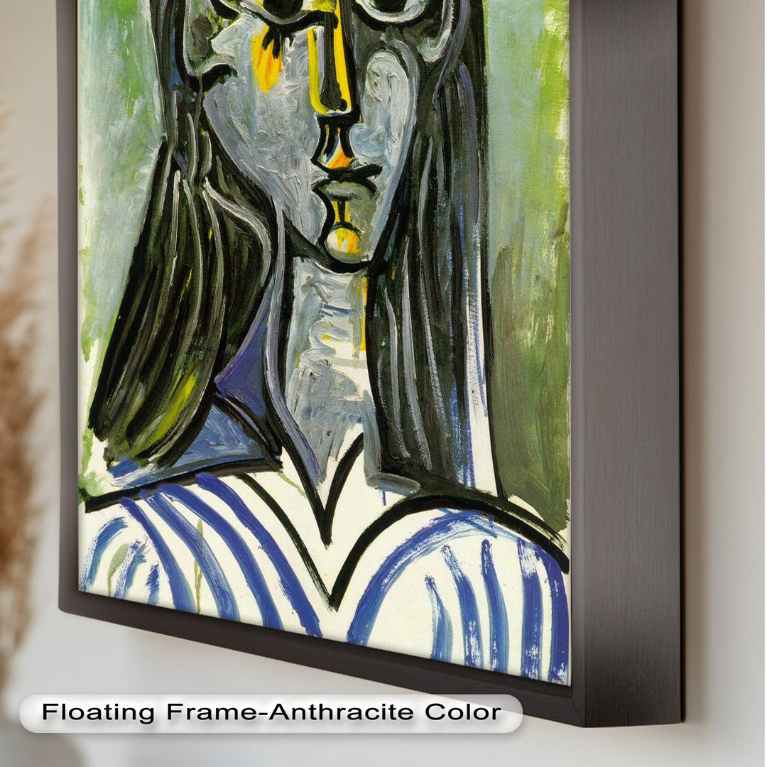Woman in Rose Hat – Expressive Cubist Portrait Picasso Oil Painting