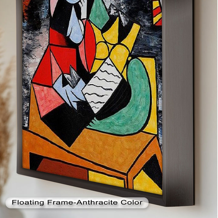 Harmony in Color – Embracing Couple Picasso Style Oil Painting