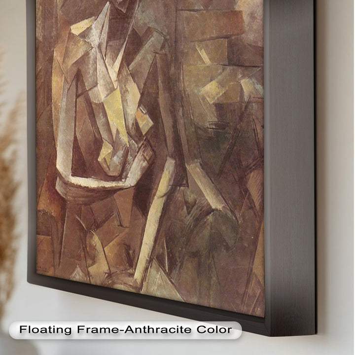 Geometric Nude Study Wall Art – Cubist Oil Painting