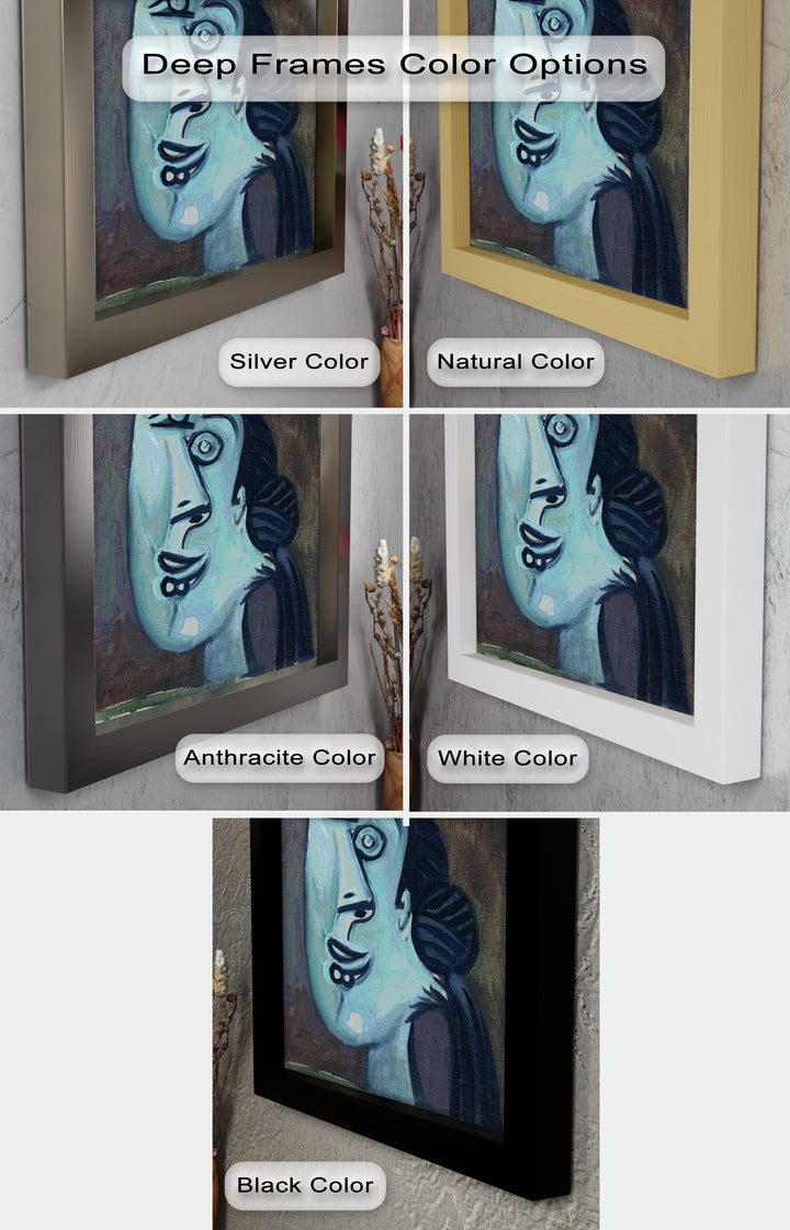 Twilight Gaze – Surreal Blue Picasso Oil Painting