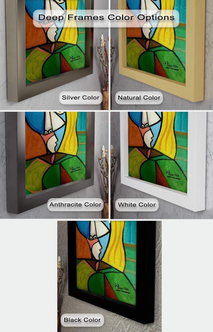 Golden Gaze – Cubist Woman in Hat Picasso Oil Painting