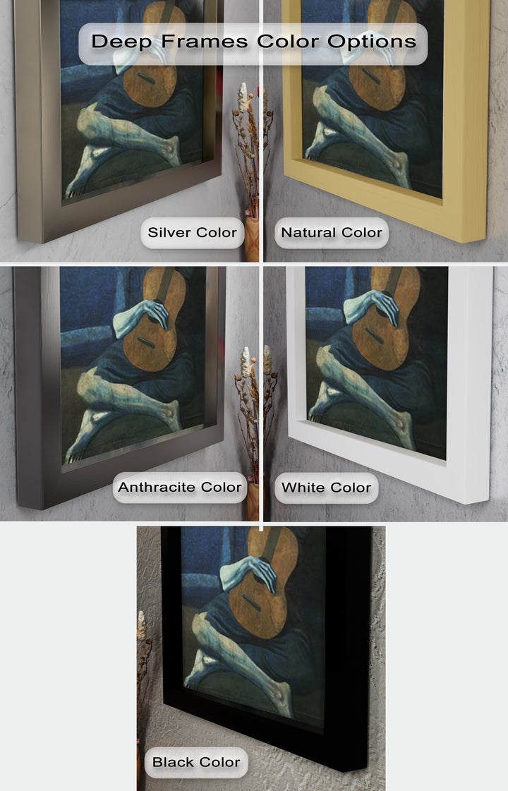 The Old Guitarist – Blue Period Melancholy Oil Painting