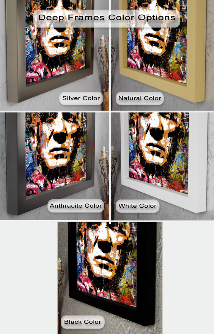 Graffiti Face Portrait Wall Art – Urban Abstract Oil Painting