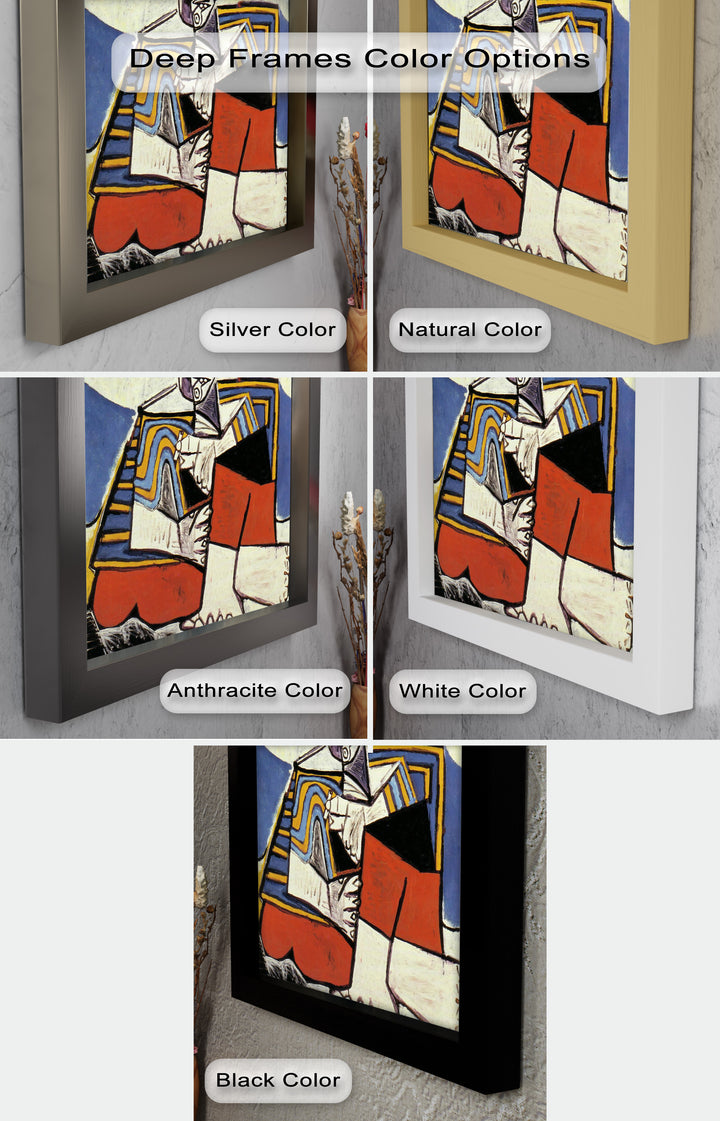 Abstract Man with Cap Wall Art – Cubist Oil Painting