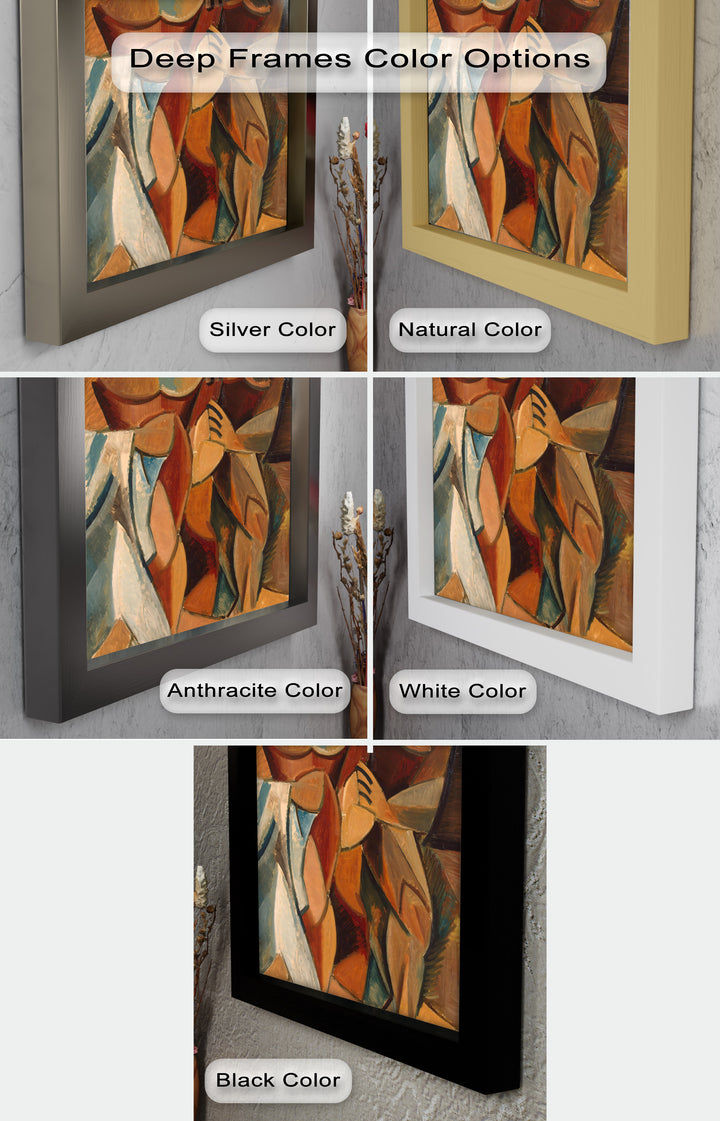 Abstract Embrace in Earth Tones - Picasso Oil Painting