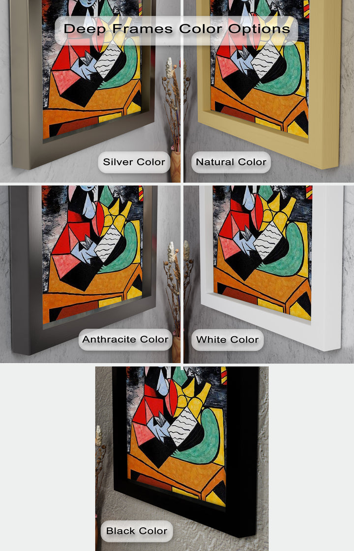 Harmony in Color – Embracing Couple Picasso Style Oil Painting