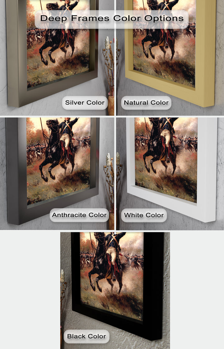 Charge of Freedom – Revolutionary Commander Oil Painting