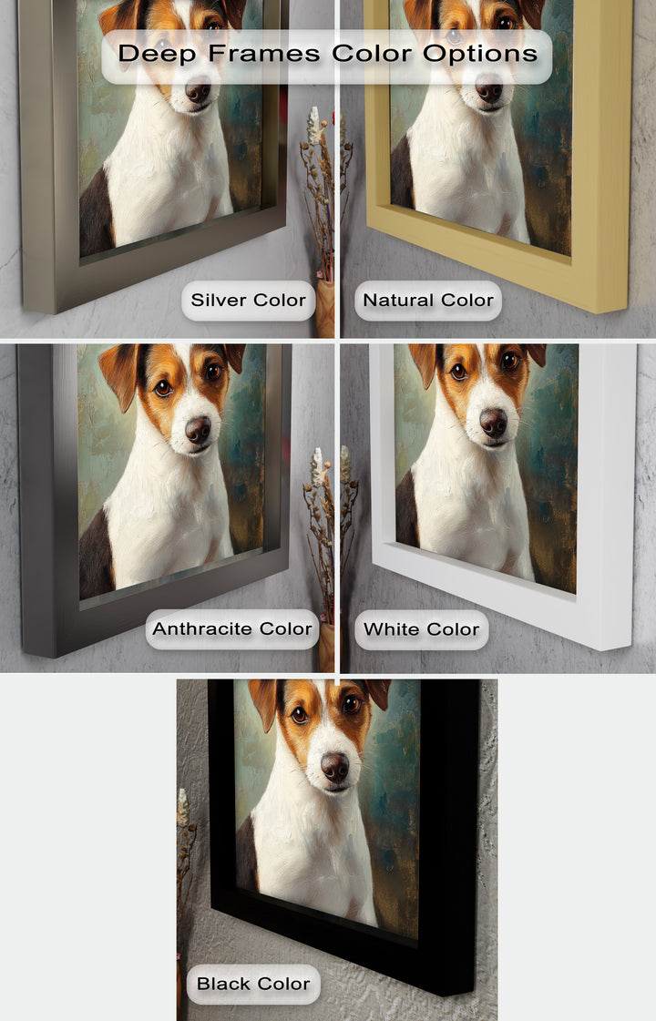 Jack Russell Portrait mit seelenvollem Blick - Tierölgemälde