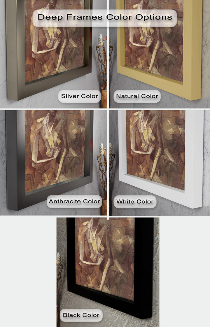 Geometric Nude Study Wall Art – Cubist Oil Painting