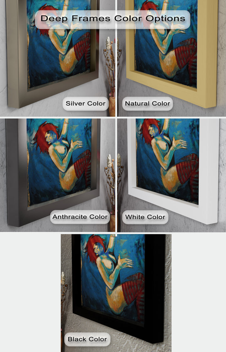 Red-Haired Nude with Blue Shadows - Picasso Oil Painting