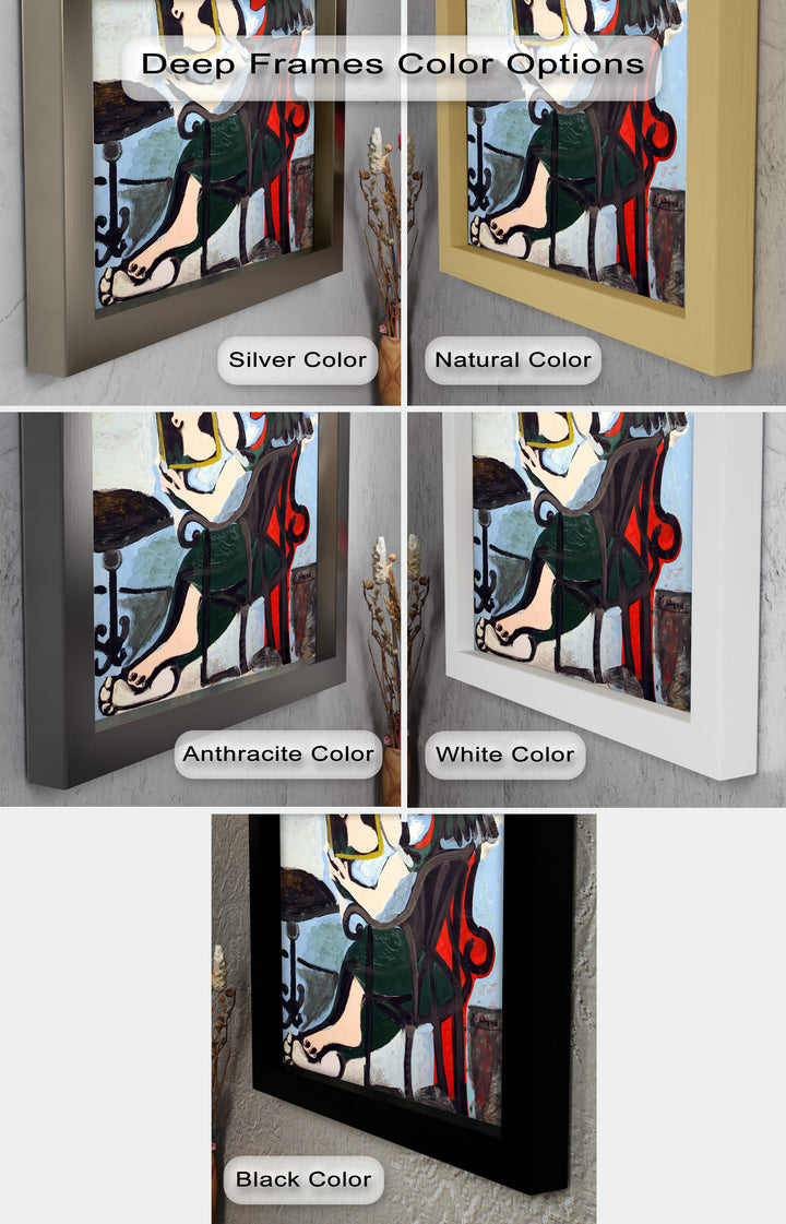 Woman with Mirror – Abstract Reflection Picasso Oil Painting