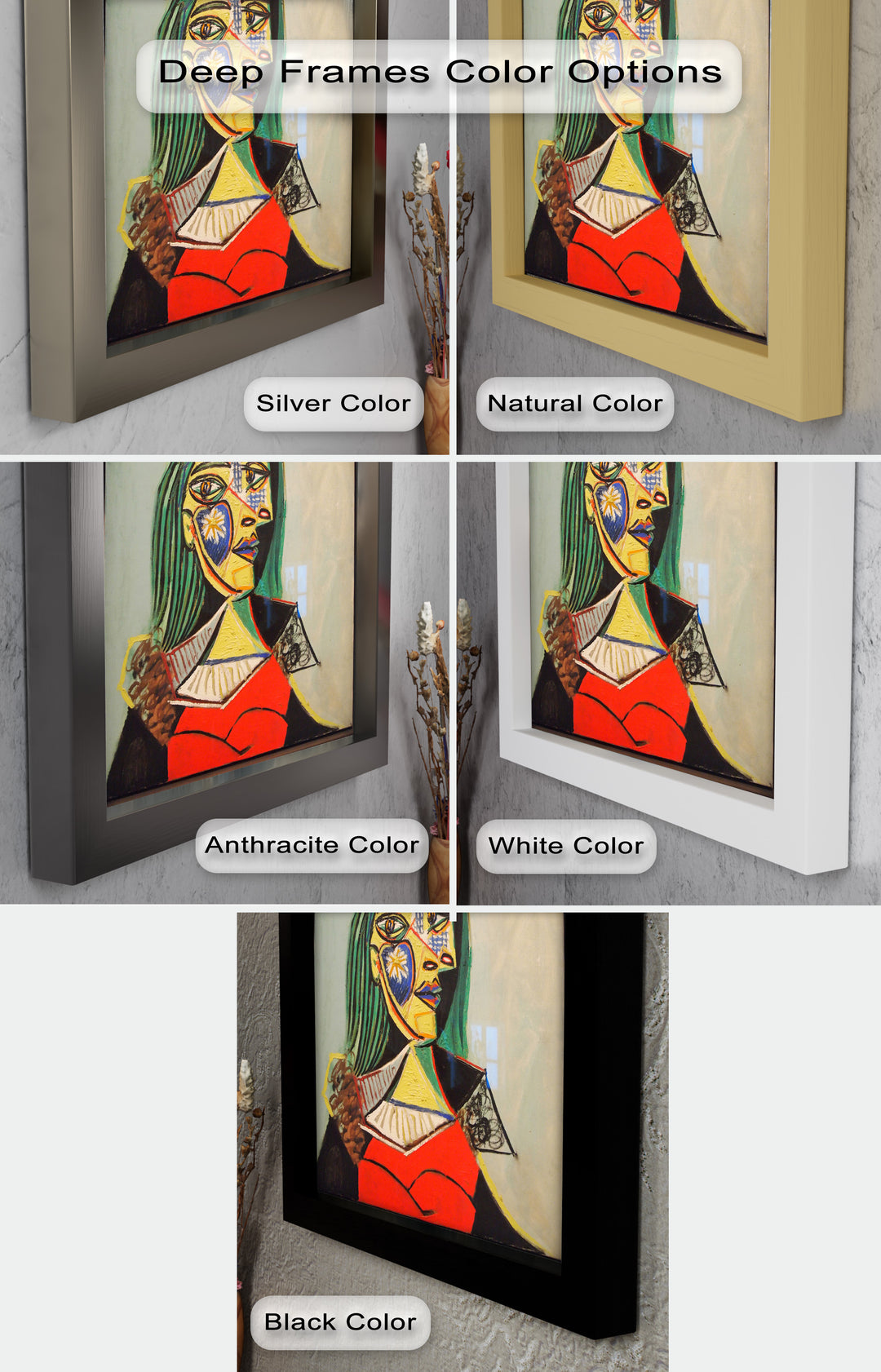 Solar Veil – Cubist Portrait of a Woman in Red Hat Oil Painting